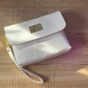 Balmain paris white clutch wristlet